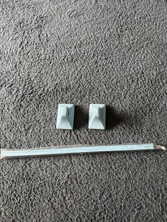 Bemis Other - Vtg Ceramic Towel Bar Post Holders & Bar -Blue, Brand New!